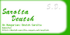 sarolta deutsh business card